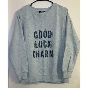 Good Luck‎ Charm Women's Pullover Sweatshirt Size M Feeling Festive Brand